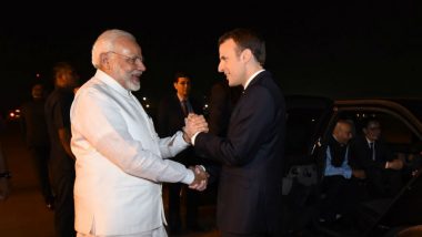 French President Emmanuel Macron Meets PM Modi In India, To Hold Delegation Level Talks