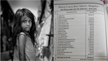 Bishop Cotton Boys' School Bangalore Fees Structure for LKG Leaked Online! Puzzled and Amazed Twitterati Leaves Funny Comments on Pic