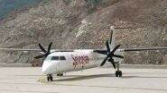 Historic Landing At Pakyong Airport In Sikkim: Spicejet 78 seater Bombardier Q400 Aircraft Makes Successful Landing