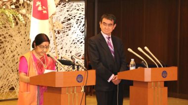 Boost to Counter-Terror, Economic Ties as Sushma Swaraj Meets Japan's Visiting Foreign Minister Taro Kono