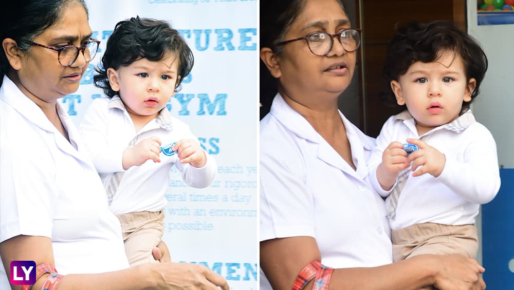 Clad in formal attire, Taimur is grabbing hearts with his winsome smile Clad in formal attire, Taimur is grabbing hearts with his winsome smile
