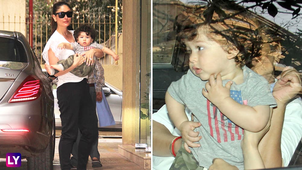 Blue-eyed boy looks amazingly cute with mommy Kareena carrying him in the arms Blue-eyed boy looks amazingly cute with mommy Kareena carrying him in the arms
