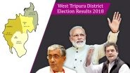 West Tripura District Assembly Election Results 2018: Who is Winning From Agartala, Badharghat, Mohanpur, Town Bardowali & Other Constituencies?