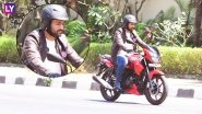 Mahendra Singh Dhoni Rides Bike on Mumbai Roads Without Security: Pics!