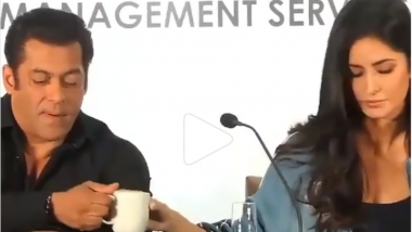 Salman Khan and Katrina Kaif Sharing Same Cup of Coffee Reminds us of Iconic Andaz Apna Apna Comedy Scene:Video