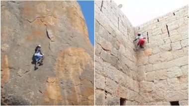 Indian Spiderman Kothi Rama From Karnataka Rescued from Jog Falls, Watch Video of his Climbing Skills