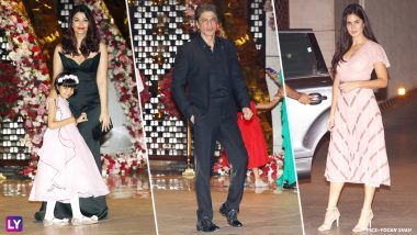 Akash Ambani-Shloka Mehta Post-Engagement Party Pics: Shah Rukh Khan, Aishwarya Rai Bachchan, Katrina Kaif Attend the Glamorous Bash