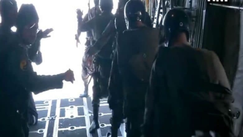 Gagan Shakti 2018: Indian Air Force Conducted Battalion Level Air Drop as Part of Exercise from Hindon Airbase, Watch Video Gagan Shakti 2018: Indian Air Force Conducted Battalion Level Air Drop as Part of Exercise from Hindon Airbase, Watch Video