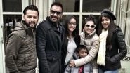 When Ajay Devgn-Kajol Ran Into Vatsal Sheth And Ishita Dutta In Paris - View Pics
