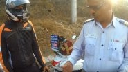Bikers' Group 'Exposes' Maharashtra Police Personnel on Mumbai-Goa Expressway Taking Bribe: Watch Video