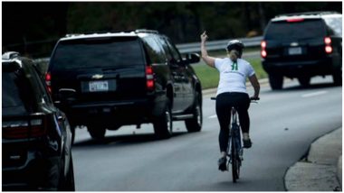 Cyclist Fired for Showing Middle Finger to Donald Trump Sues Ex-Employer, Says, It Was a Violation of Her Right to Free Speech