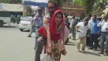 Mathura: Woman Carries Differently-Abled Husband on Her Back to Collect Disability Certificate