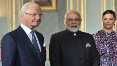 PM Narendra Modi Meets Sweden King Carl XVI Gustaf