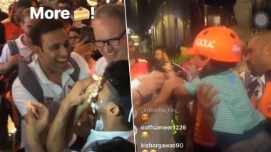 IPL 2018 Diaries Video: Shikhar Dhawan’s son Zoravar & VVS Laxman Smash Cake on Manish Pandey’s Face After SRH Win Against KXIP