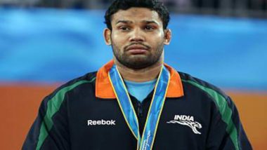 Mausam Khatri Wins Silver Medal in Men's Freestyle 97 kg Wrestling Event for India in CWG 2018