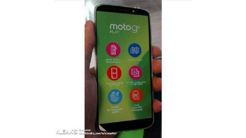 Moto G6 Play Image & Specifications Leaked Ahead of Launch Reveals 18:9 Display Dual Camera & More