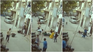 Pitbull Terrier Mauls Three People in Delhi: Ferocious Dog Goes Wild in This Shocking Video!