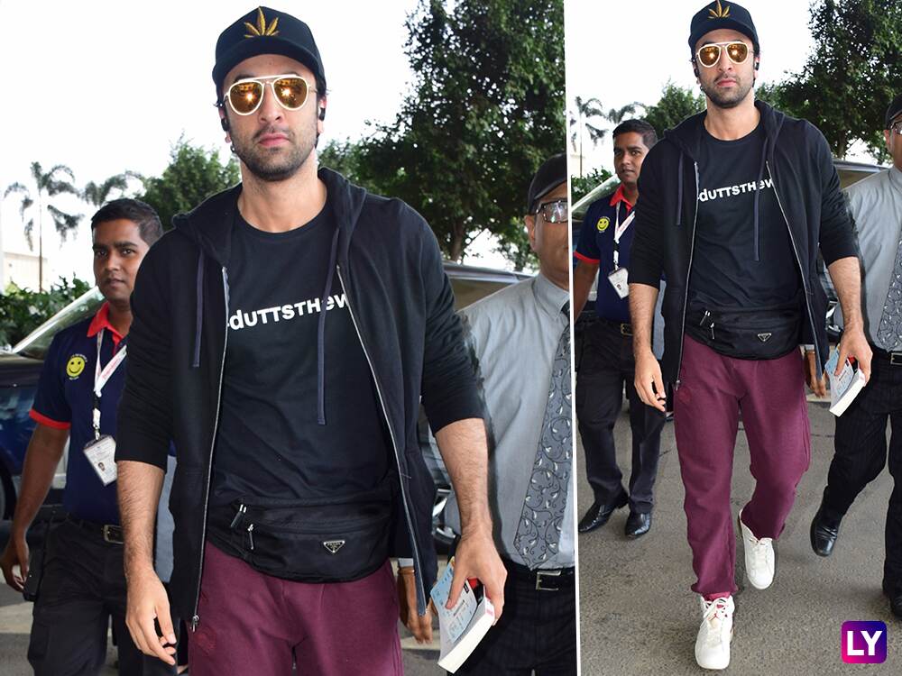 Handsome hunk Ranbir Kapoor keeps it simple but we can't seem to take our eyes off the marijuana sign on the cap! Handsome hunk Ranbir Kapoor keeps it simple but we can't seem to take our eyes off the marijuana sign on the cap!