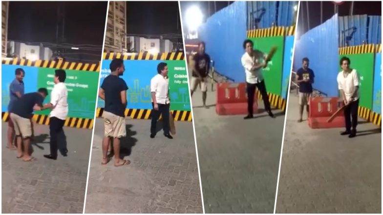Video: Sachin Tendulkar Found Playing Gully Cricket in BKC With Metro Workers & We Can't Help Saying 'Ailla'