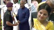 MS Dhoni Receives Padma Bhushan From President Ram Nath Kovind As Proud Wife Sakshi Cheers On (Watch Video)