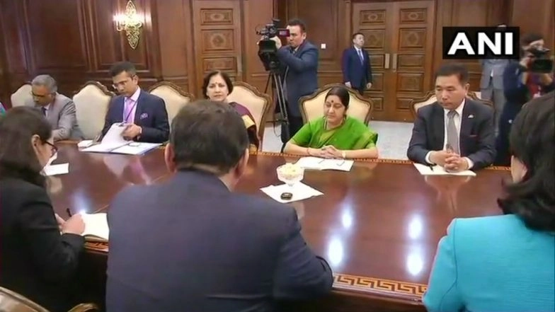 Sushma Swaraj Calls on Mongolian PM, other leaders and Discuss Issues of Bilateral Cooperation