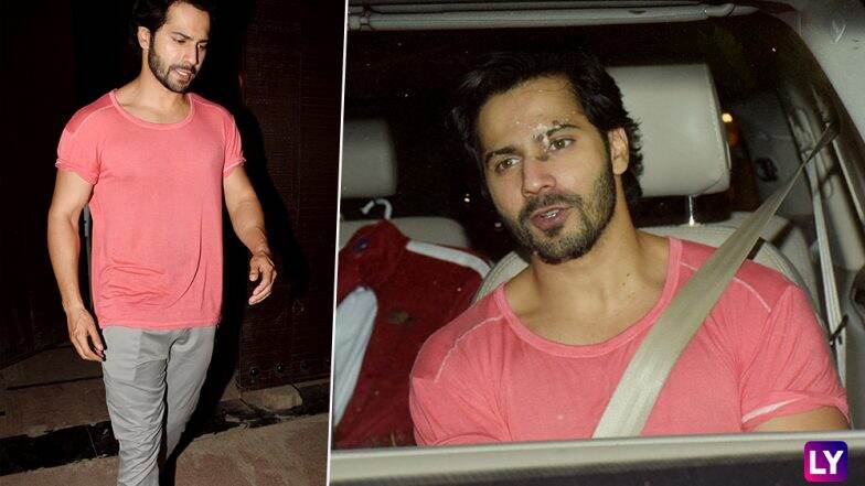 October Dude Varun Dhawan Looks Yummy In Baby Pink View PICS