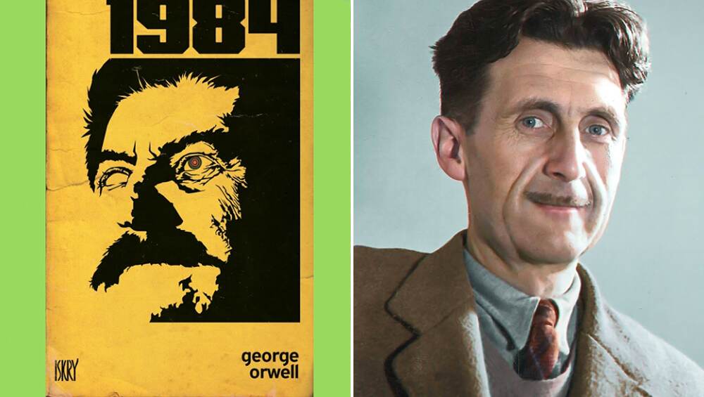 Orwell presents a dystopian future where governments are snooping over its people and the worlds are at war. Orwell presents a dystopian future where governments are snooping over its people and the worlds are at war.