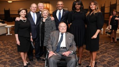 A Presidential Sendoff: Four Former U.S. Presidents and Four First Ladies Bid Adieu to Barbara Bush