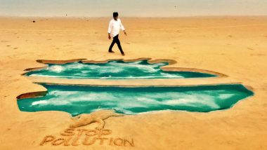 Earth Day 2018: Sudarsan Pattnaik's 3D Sand Art is Urging People to Stop Pollution