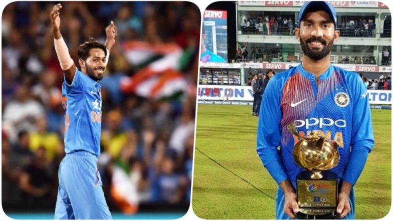 Hardik Pandya, Dinesh Karthik Confirmed for ICC World XI Against West Indies
