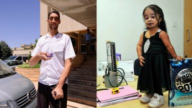 World’s Tallest Man and the World’s Shortest Woman Come Together in Egypt for an Unusual Reason