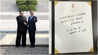 Kim Jong Un Writes 'New History Begins' in the South Korean Guestbook at the Inter Korean Summit