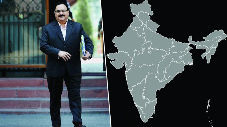 Indian Map Excluding Jammu and Kashmir Distributed at Health Ministry Event