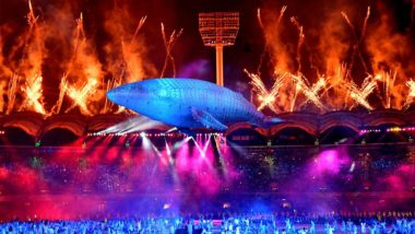 Migaloo the White Whale Floated Above the Carrara Stadium During Gold Coast Commonwealth Games 2018 Opening Ceremony