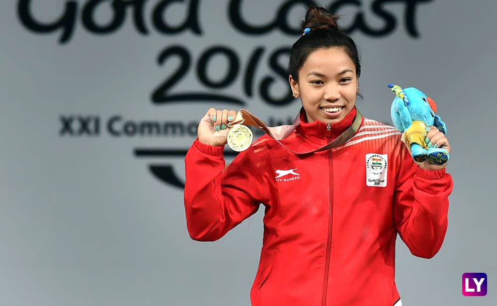 Chanu Saikhom Mirabai Wins Gold Medal in Women's 48kg event wherein she also set a new world record of lifting a total of 194kg (snatch + clean & jerk) Chanu Saikhom Mirabai Wins Gold Medal in Women's 48kg event wherein she also set a new world record of lifting a total of 194kg (snatch + clean & jerk)
