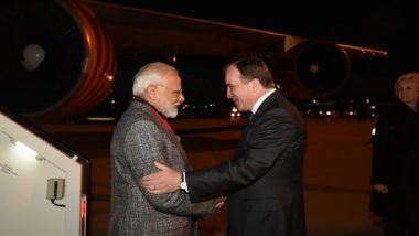 Swedish PM Lofven Does A Modi, Receives Indian PM At The Tarmac In Stockholm