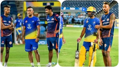 IPL 2018 Diaries: MS Dhoni Bonds With Hardik Pandya & Jasprit Bumrah Ahead of CSK vs MI Match