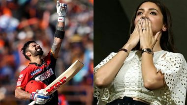 This Video of Anushka Sharma Sending out Flying Kisses to Husband Virat Kohli as He Scores a Half Century Is Too Cute!