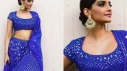 Sonam Kapoor Is Driving Away Our Blues in This Blue Lehenga by Abu Jani Sandeep Khosla for Veere Di Wedding - View Pics