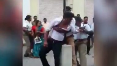 Chennai Traffic Police Thrash 21-Year-Old For Not Wearing Helmet, Mother Keeps Pleading For Mercy: Watch Video