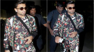 Ranveer Singh Pulls Off A Jhattak Airport Look Despite An Injured Shoulder-Pics