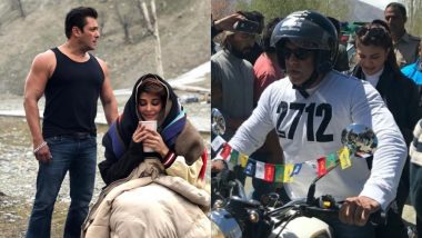 Salman Khan and Jacqueline Fernandez Enjoy a Casual Bike Ride at Snowy Sonamarg in J&K: Watch Video