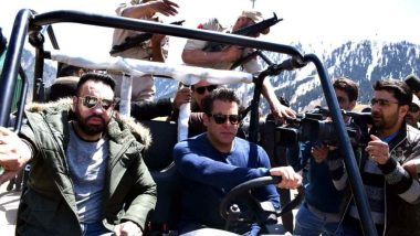 Salman Khan Drives Through Endangered Thajiwas Glaciers at Sonamarg J&K for Race 3 (Watch Video)