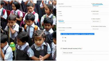 Haryana School Admission Forms are Asking for Aadhaar Number, Are Parents Engaged in 'Unclean Occupation?': Here is The Form!