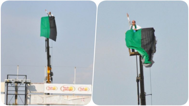 VIDEO: Turkish Football FAN Hires a Crane to Enjoy an Uninterrupted View After Being BANNED from the Stadium