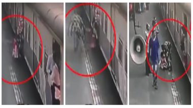 Mumbai Video: Mom Boards Running Local Train, Loses Grip of Child, Security Guard Saves her Like a Hero at Mahalaxmi Station