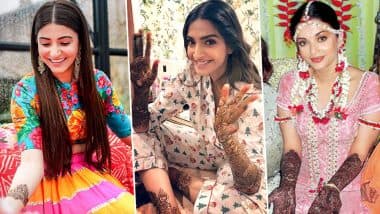 Bollywood Actresses' Mehndi Function Pics: Sonam Kapoor, Anushka Sharma to Aishwarya Rai, See Ravishing Brides