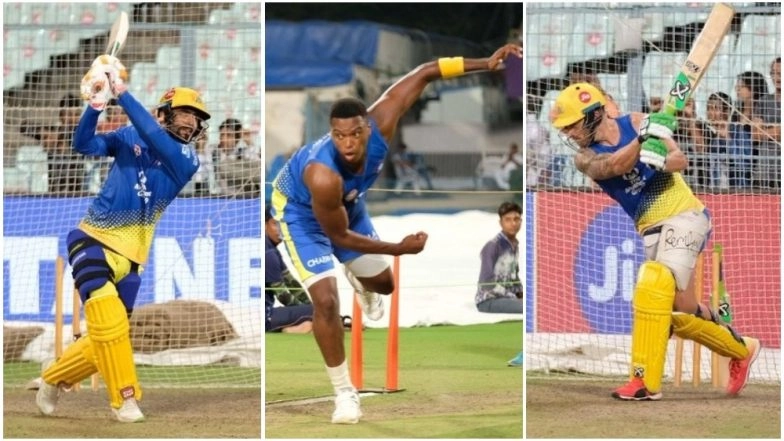 IPL Diaries 2018: See Pictures of Chennai Super Kings' Practice Session Ahead of their Kolkata Knight Riders Match at Eden Gardens