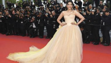 Sonam Kapoor At Cannes 2018 Red Carpet: Actress Looks Gorgeous in a Vera Wong Outfit on Day 2, View Pics