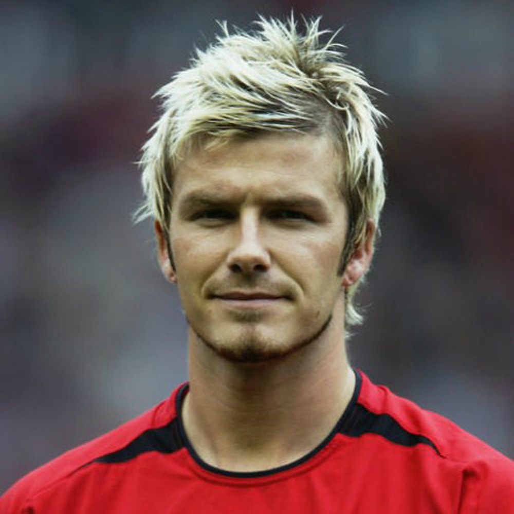 Image of David Beckham shaggy haircut